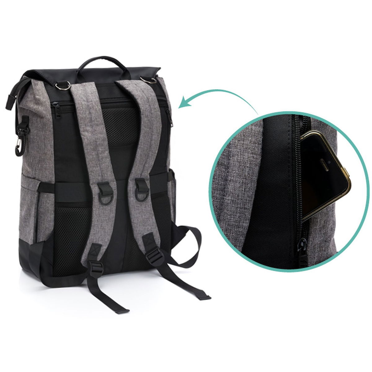 fillikidfillikid   Wickelrucksack Osaka grau/melange