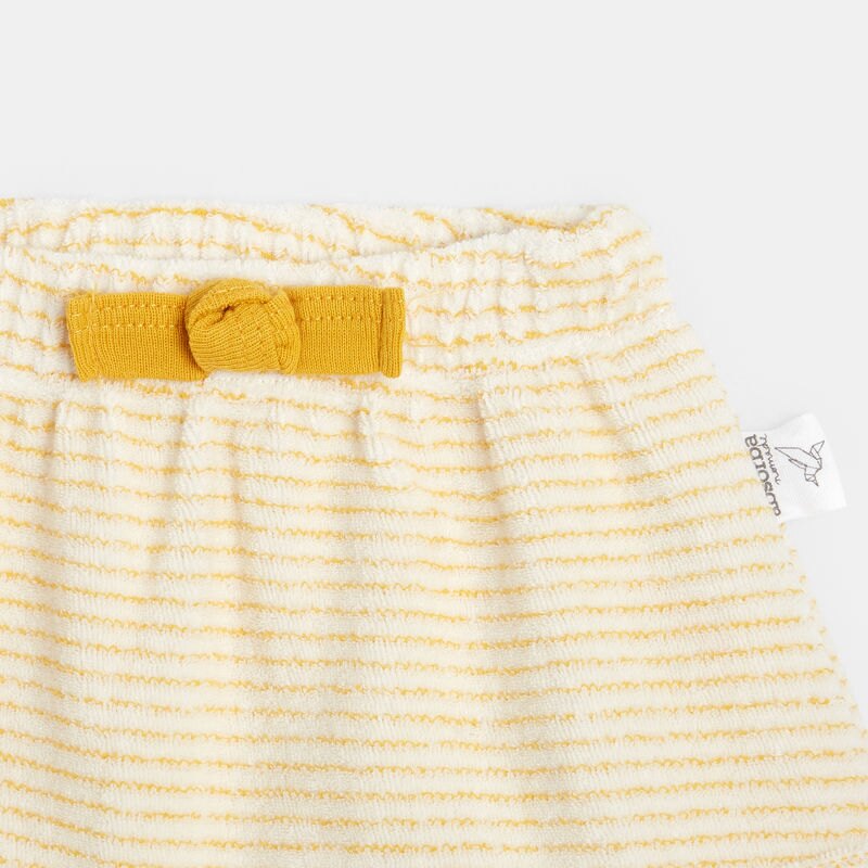 Short bébé en coton éponge bio jaune Absorba Jaune