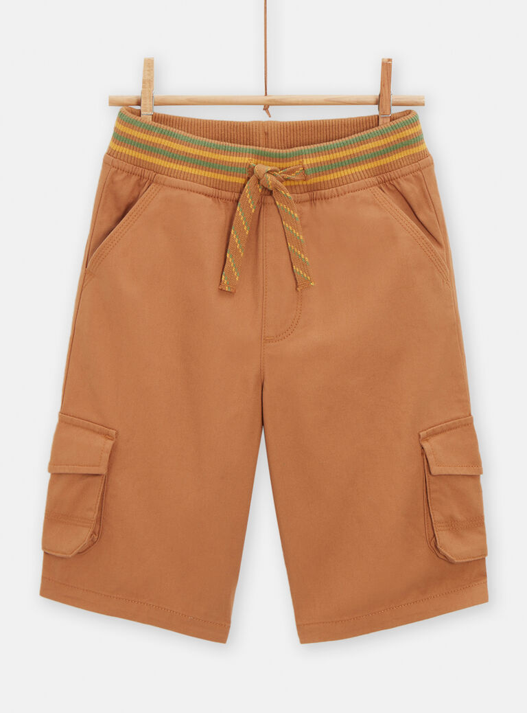 Bermuda marron clair utilitaire pour garçon