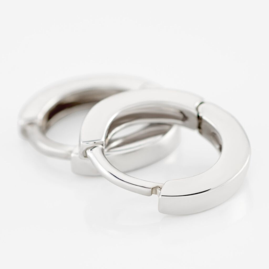 Créoles Argent Blanc Eleanora