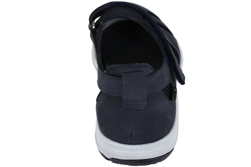 NEW FEET SANDAL I MØRKEBLÅ NUBUCK MED LUKKET TÅ