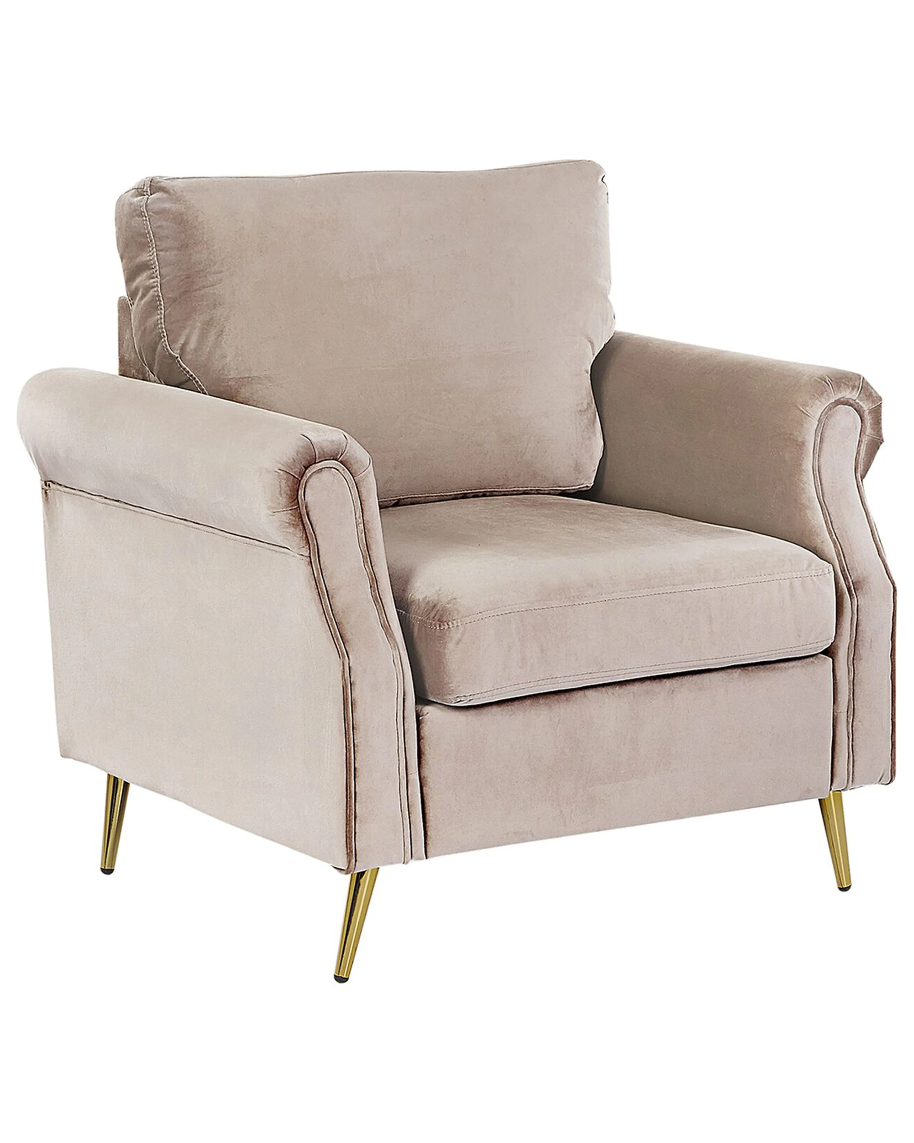 Fauteuil VIETAS Fluweel Taupe