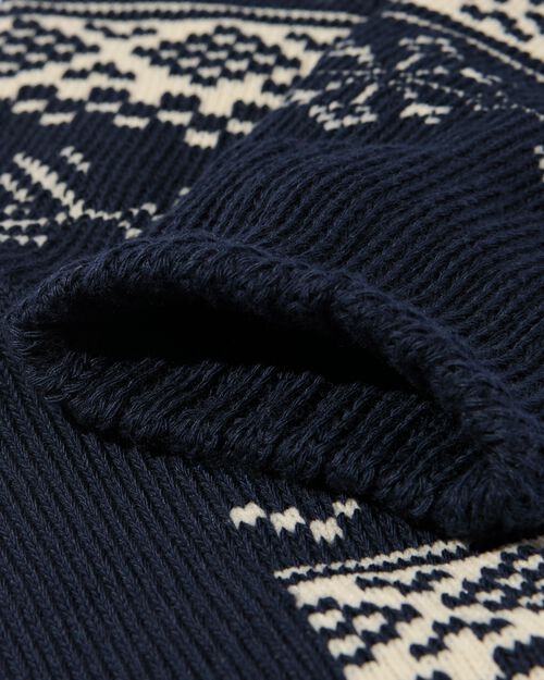chaussettes imprimé nordique  bleu foncé