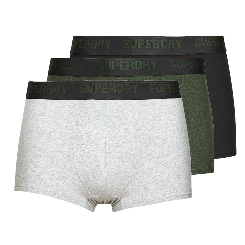 Superdry X3 Boxers Gris/Kaki/Noir Homme Superdry Trunk