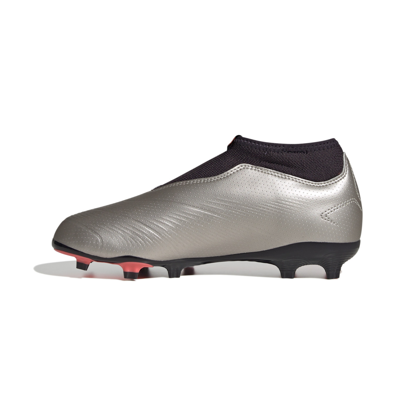 Adidas Predator League Veterloze Gras Voetbalschoenen (FG) Kids Zilver Zwart Roze