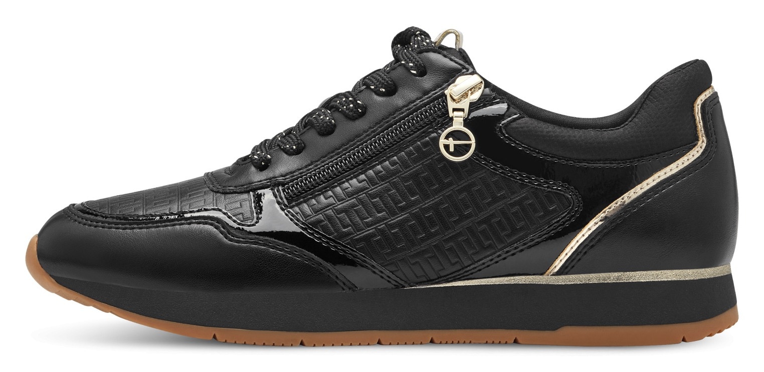 Tamaris Plateausneaker  , Freizeitschuh, Halbschuh, Schnürschuh mit dezenten Metallic-Details