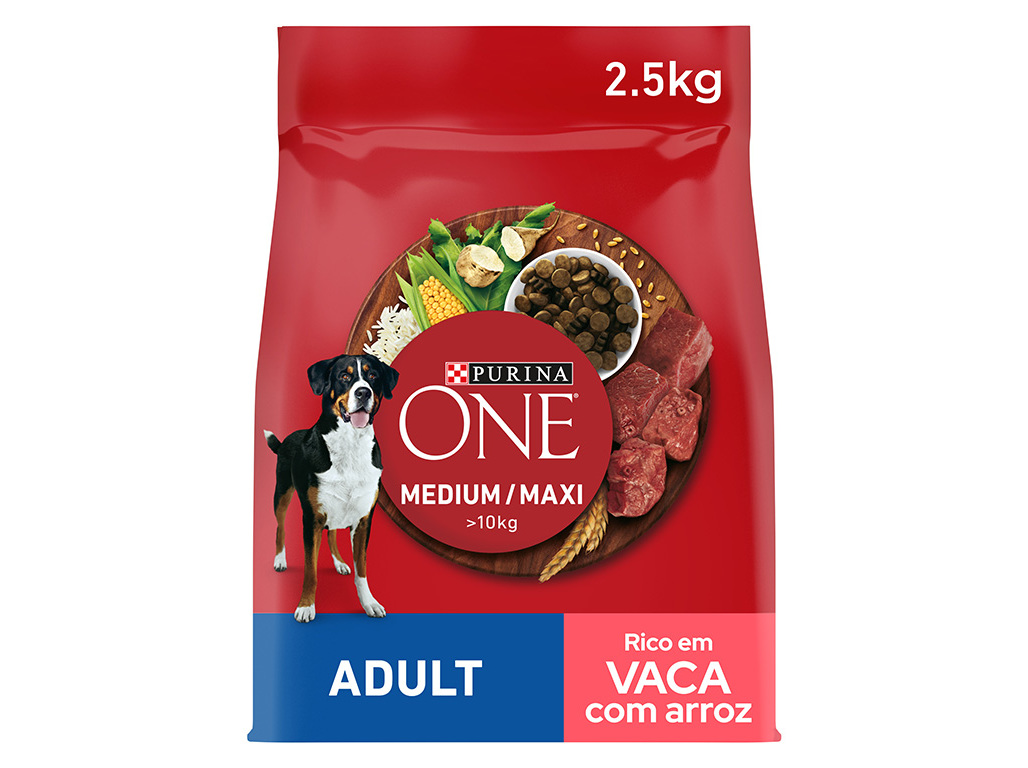 RAÇÃO PARA CÃO PURINA ONE ADULTO COM VACA 2.5KG