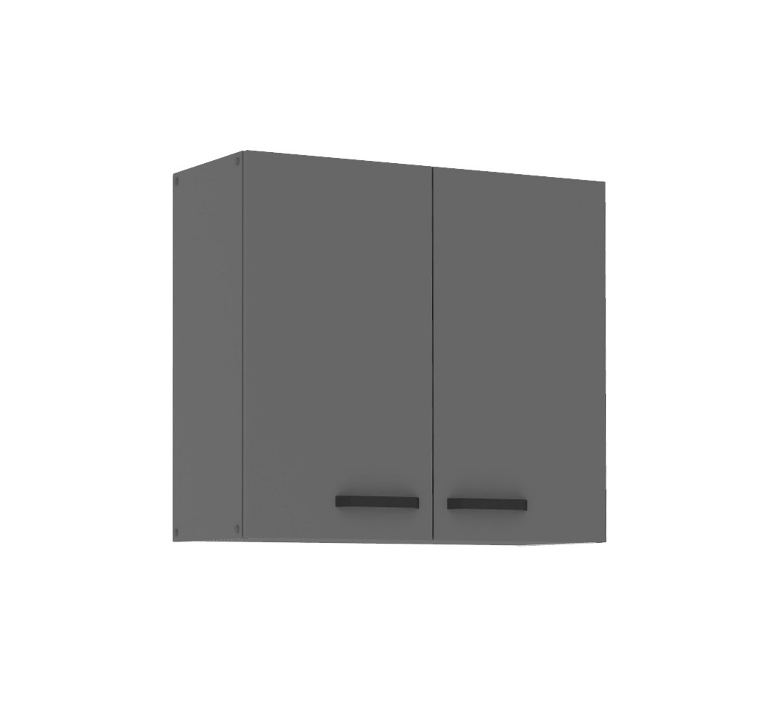 Küche NESSA Hängeschrank 80 cm Anthrazit Küchenzeile Küchenblock Einbauküche