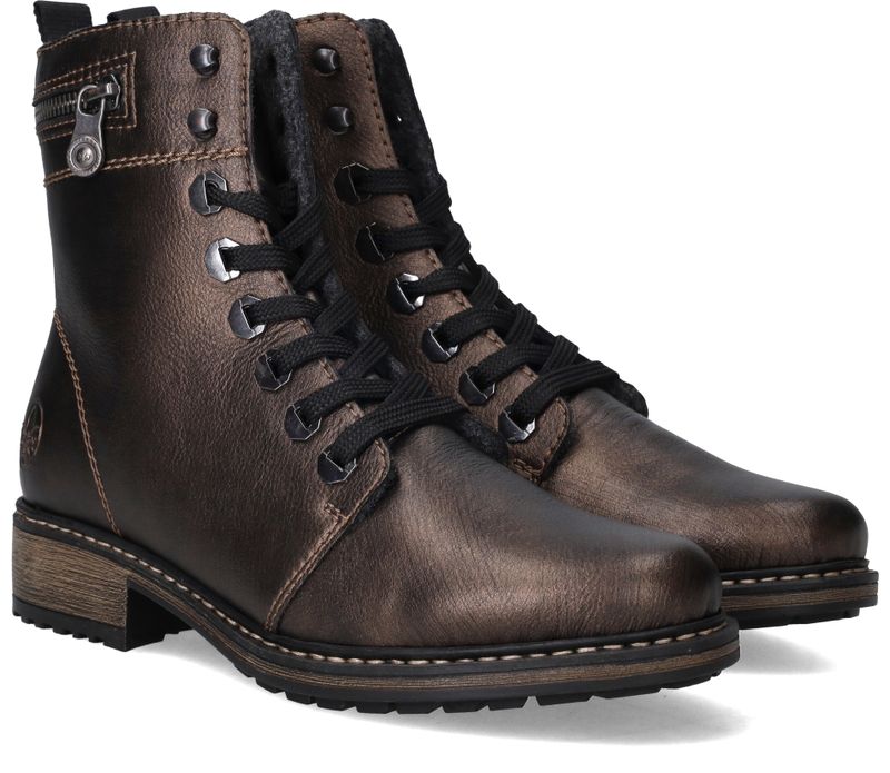 Rieker Veterboots Goud Dames