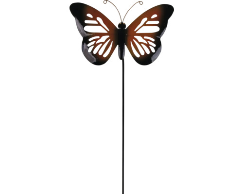 Decoratieve staaf vlinder Lafiora metaal H 118 cm rood