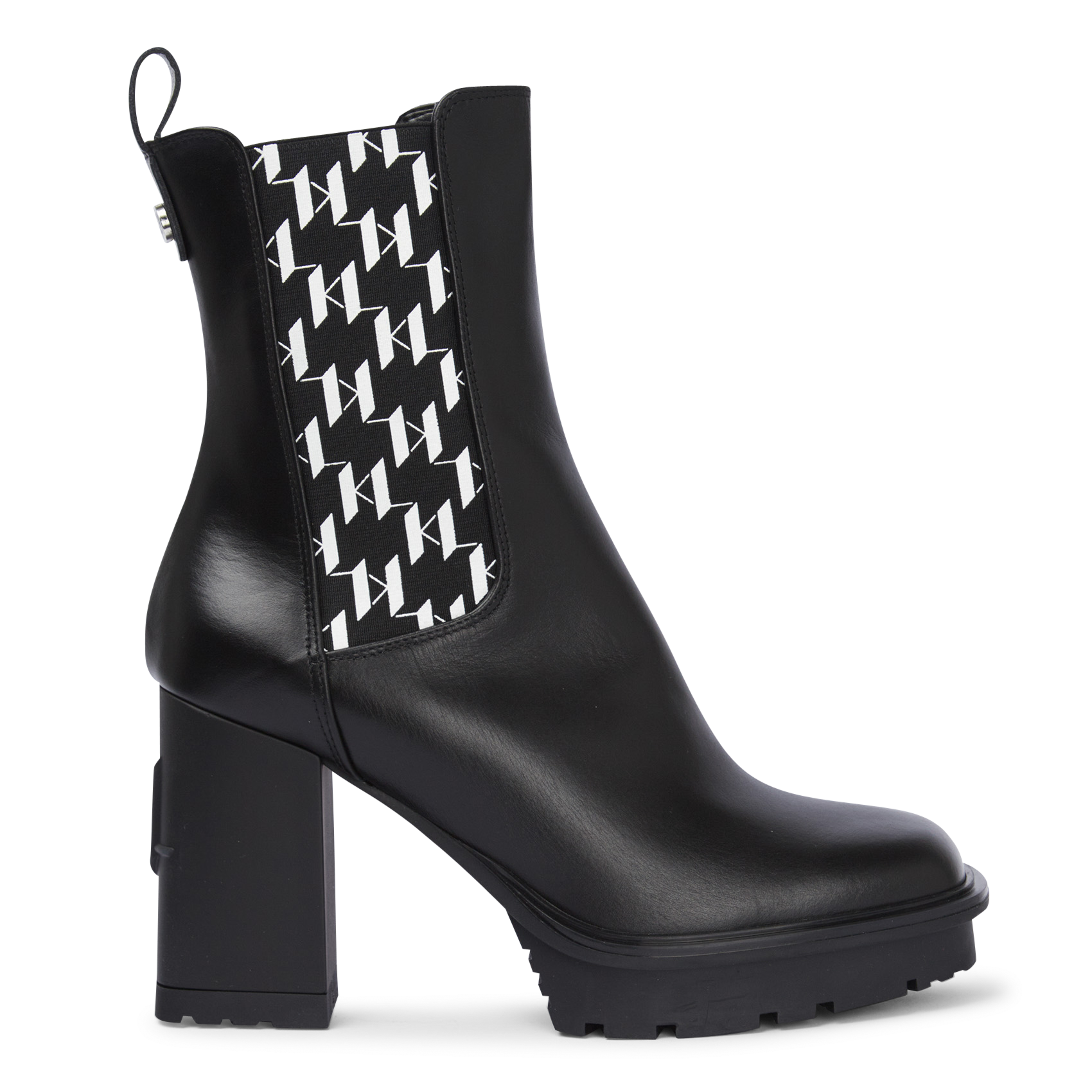 VOYAGE VI - Bottines en cuir à talon | Noir