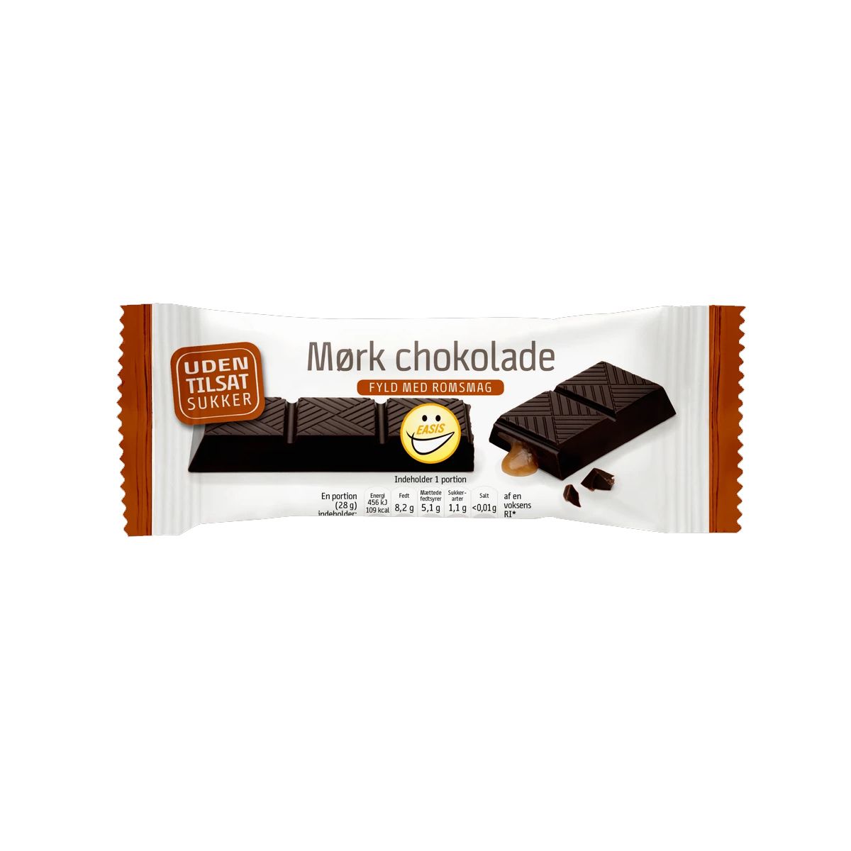 Easis Mørk Chokolade med Romfyld - 28 g