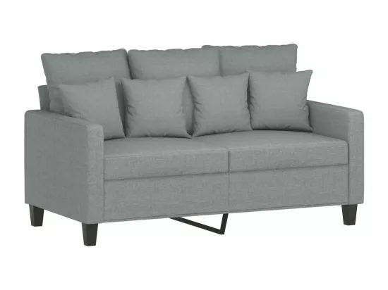 Ensemble de canapés 3 pièces coussins gris clair tissu