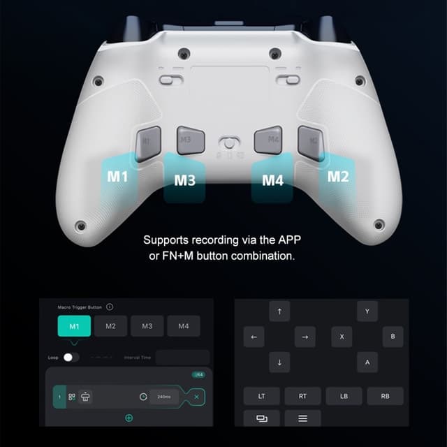 Bluetooth trådløs spilcontroller med modtager Kompatibel med Steam PC Android iOS Nintendo Switch
