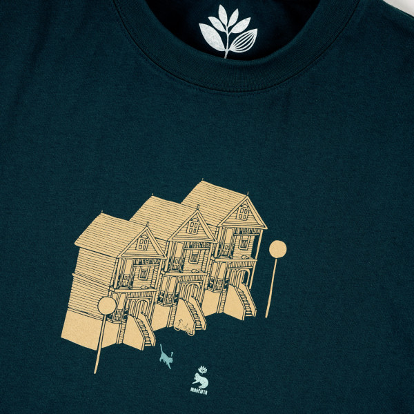 T-SHIRT STREET CATS - BLEU PÉTROLE