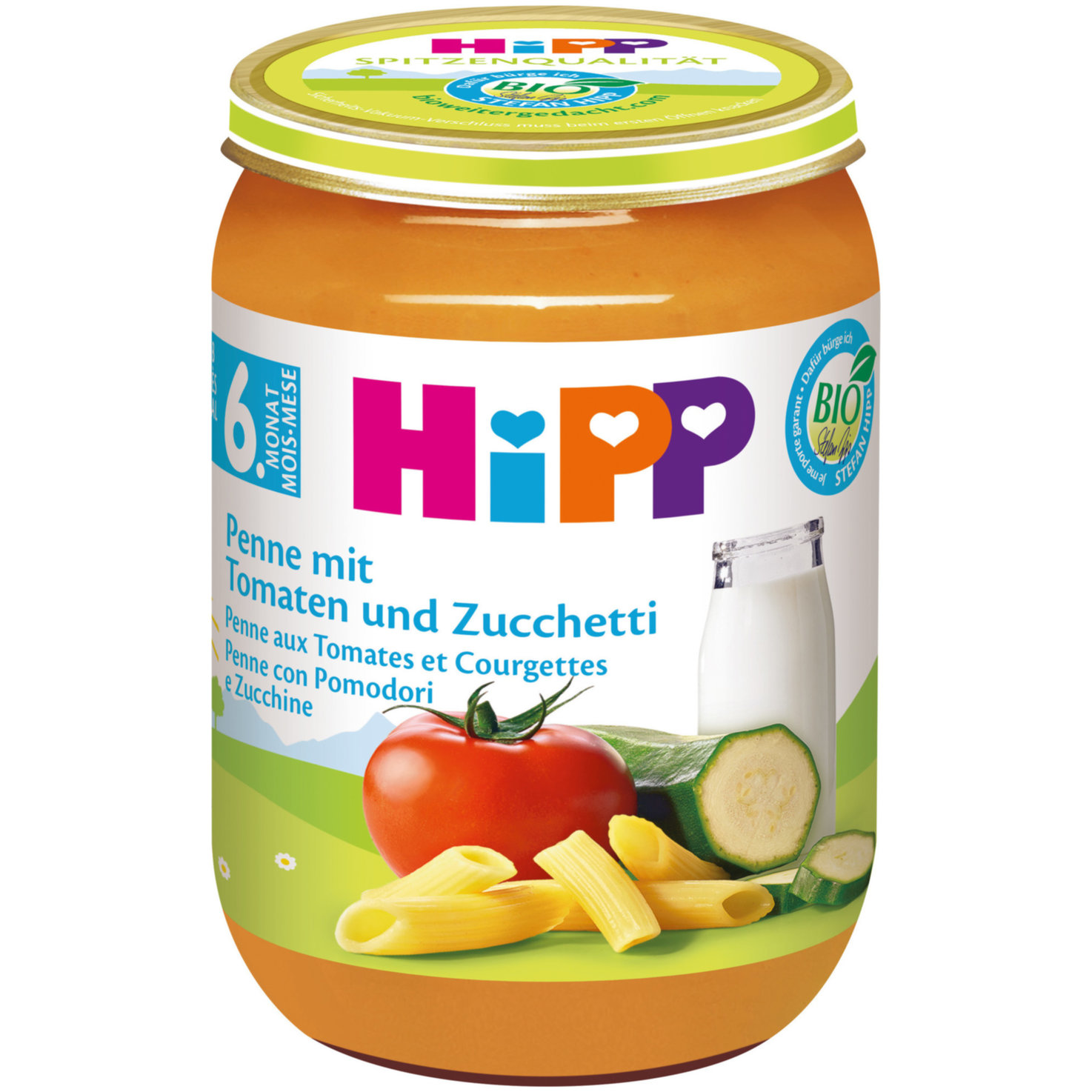 Hipp Bio Brei Teigwaren, Tomaten & Zucchetti 6+ Monate
