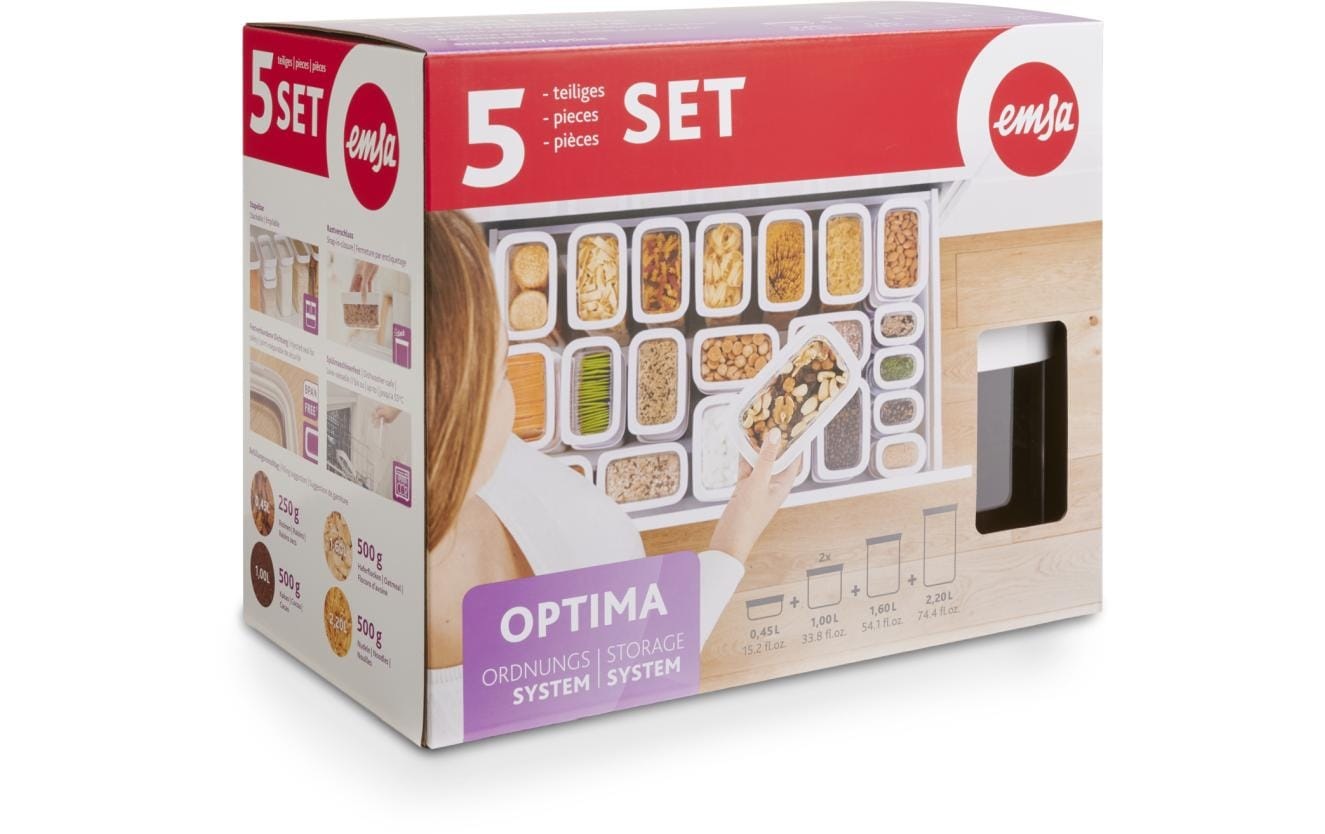 Emsa Vorratsdose »Optima 5 Stück Transparent« 5 Stk. tlg.