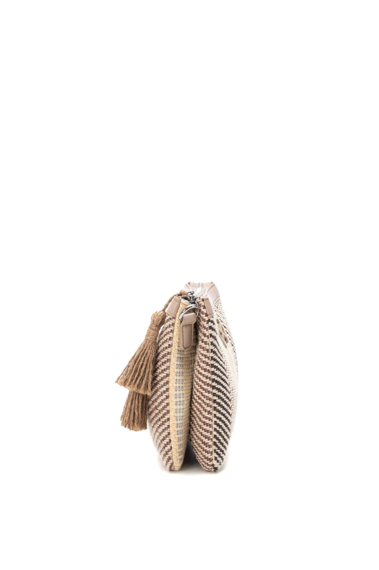 Bolsa de mão com ráfia multicolorida