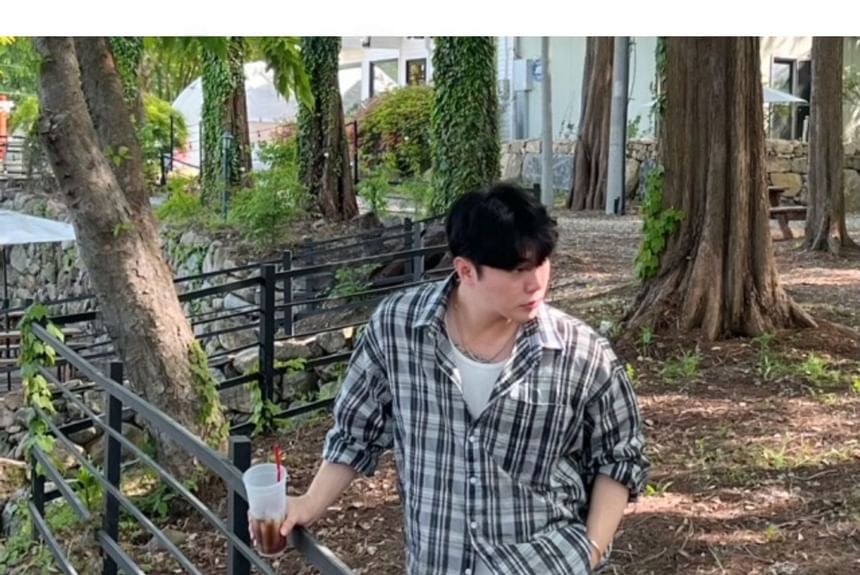 SeoulPop - Geruit overhemd met lange mouwen en losse pasvorm