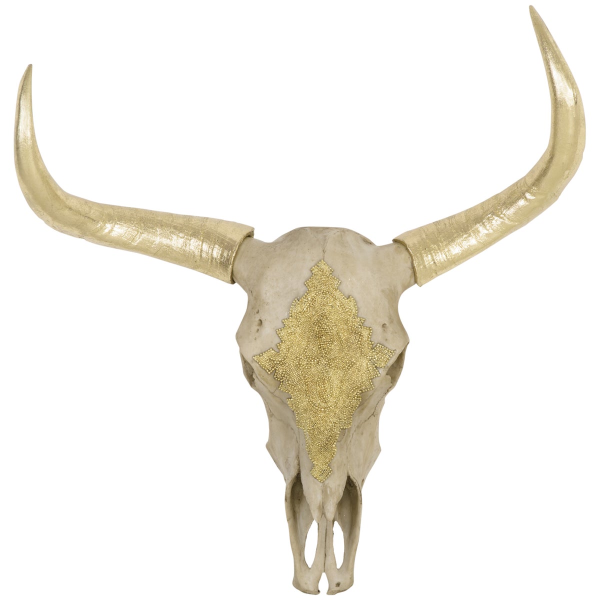 HOMCOM Wanddecoratie Stier Schedel, 70 x 17 x 83 cm, Hars, Multicolor