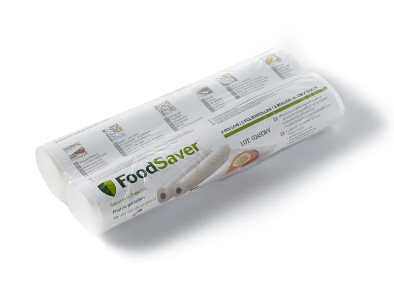 FoodSaver Vakuumierfolie 5,5 m x 28 cm 2 Stück Vakuumierrollen