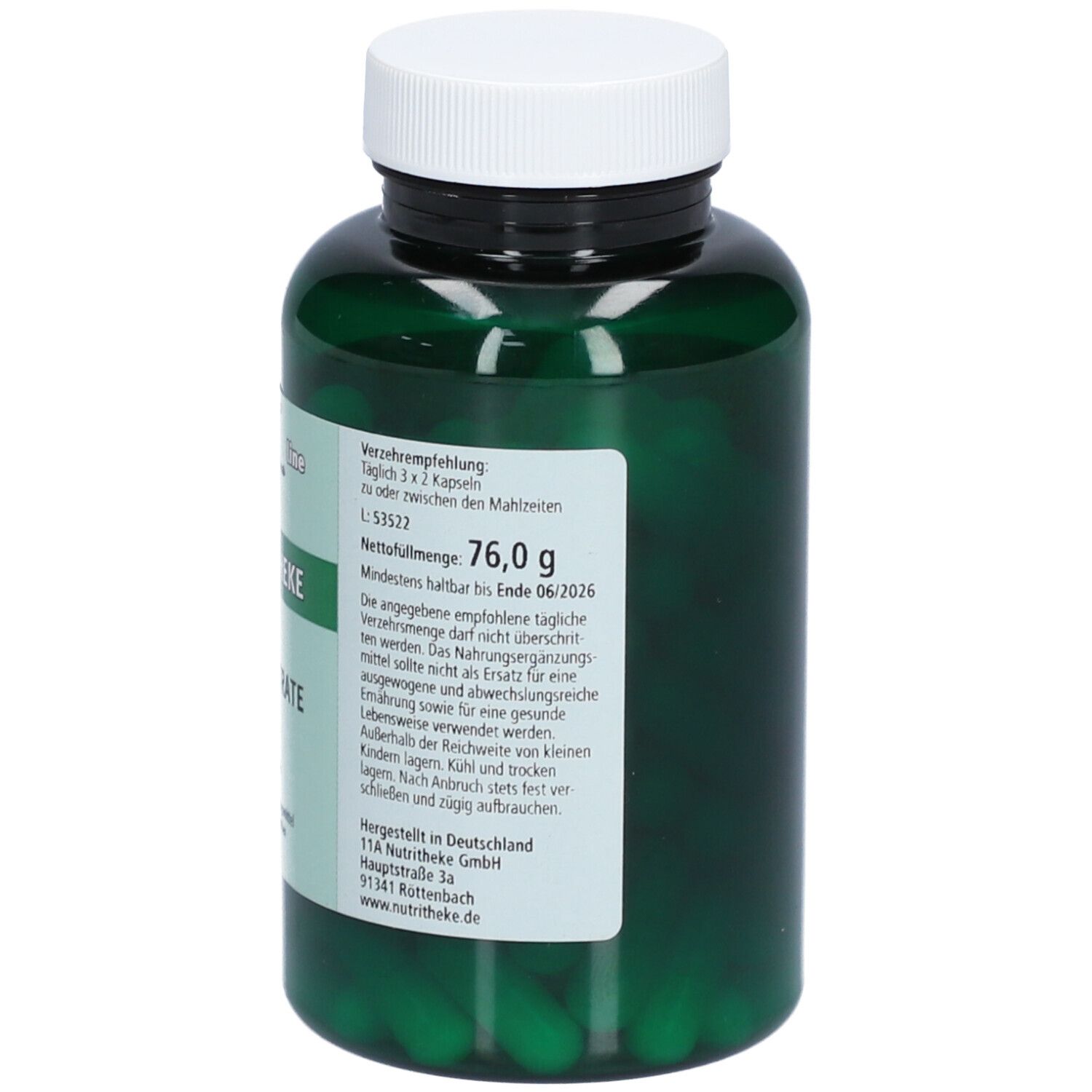 green line NUTRITHEKE Basencitrate