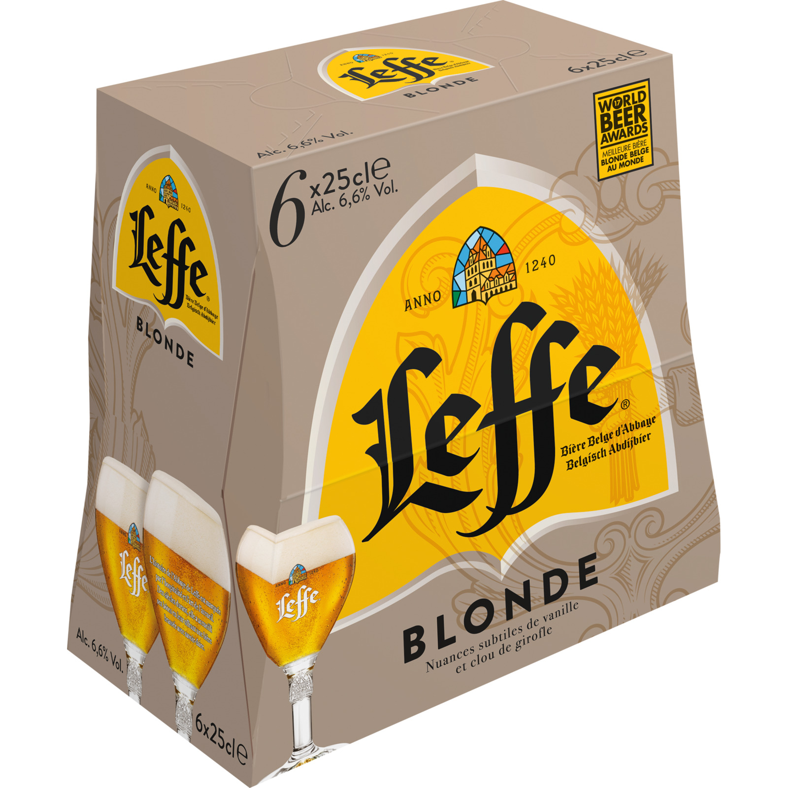 Leffe Blonde Bier 6x25cl
