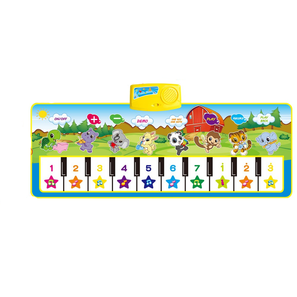(985x355mm) Kinder Musik Matte Piano Boden Spielzeug Teppich (Batteriebetrieben) - Bunt