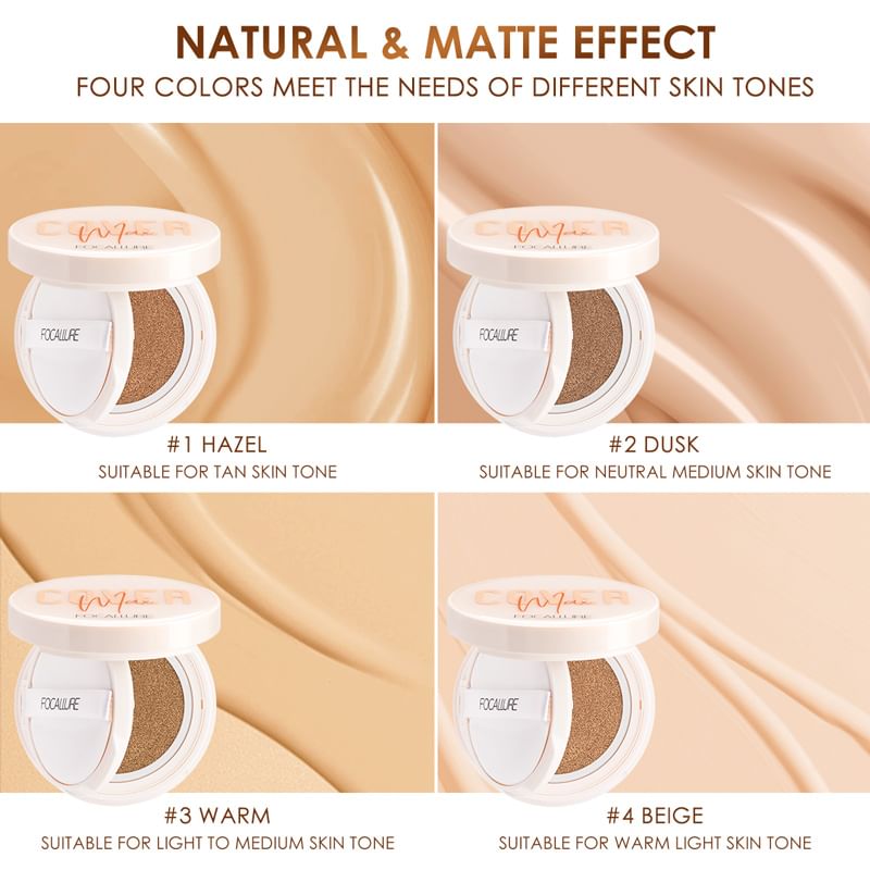 FOCALLURE - COVERMAX Longlisting Cushion Foundation - 4 kleuren