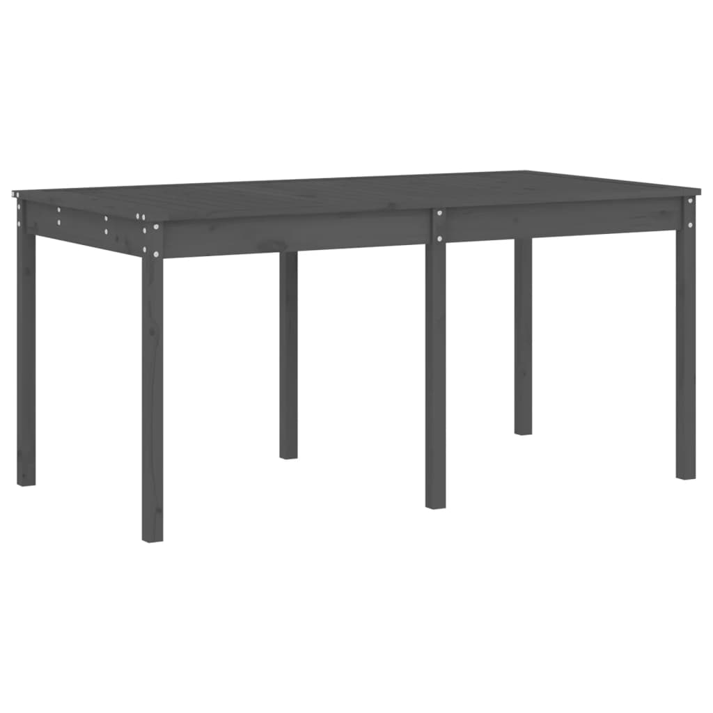 Ensemble à dîner de jardin 13 pcs gris bois de pin massif