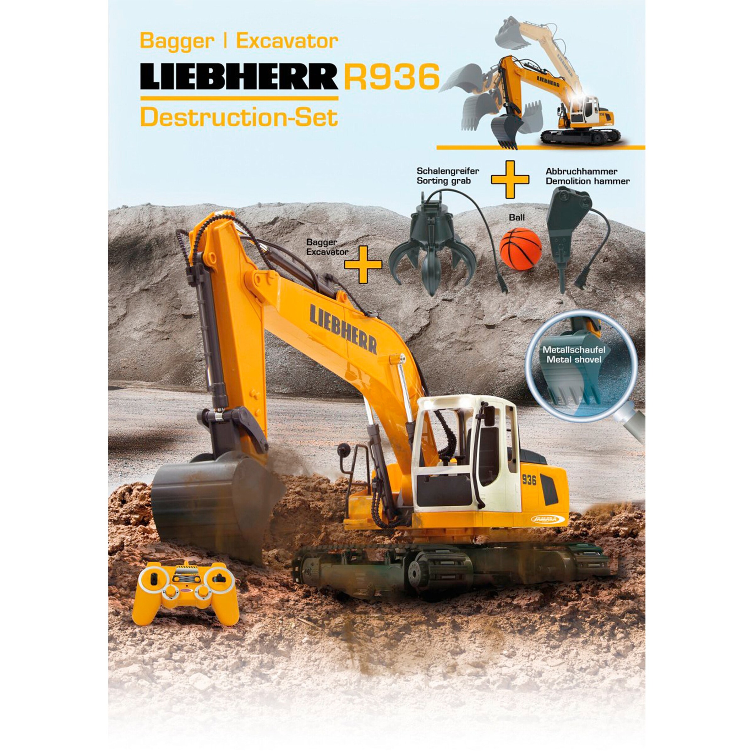 Jamara RC Bagger Liebherr R936 Destruction-Set