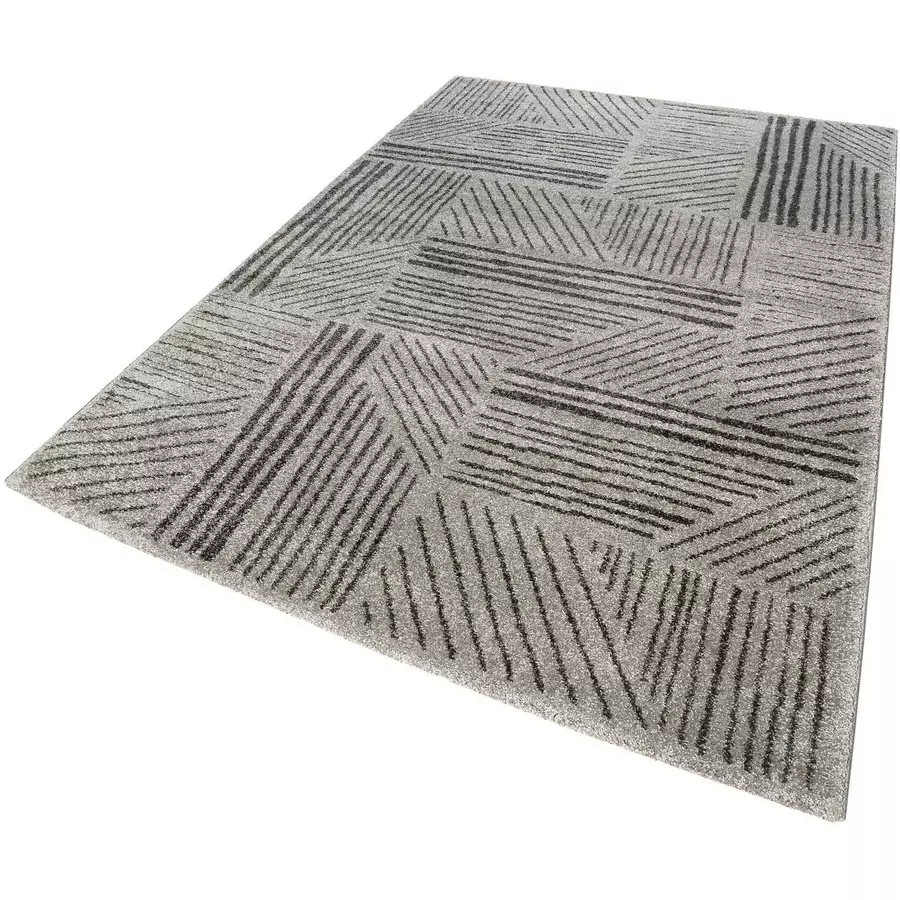 Esprit Kurzflorteppich Scribble grau