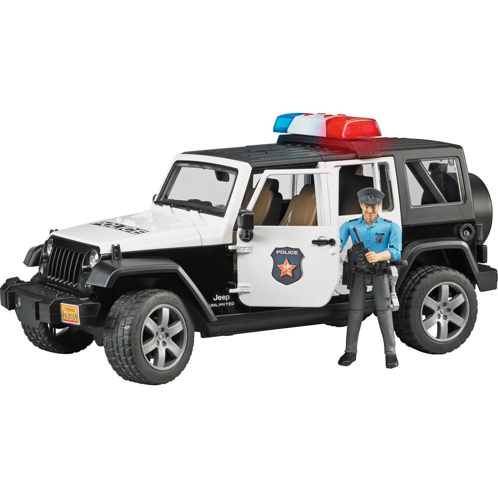 Bruder Jeep Wrangler Polizei m. Polizist