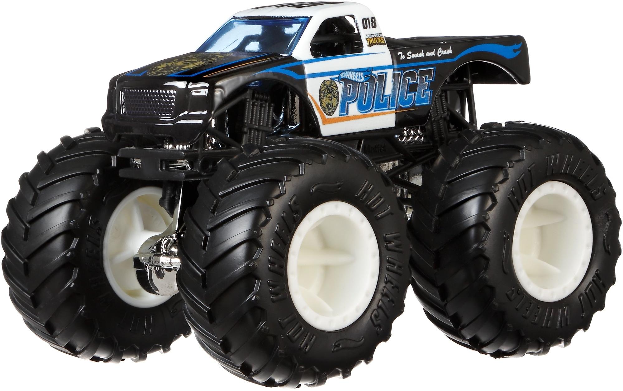 Monster Trucks 1:64 Die-Cast 2er-PackSpielzeug-Truck zum Sammeln mit grossen Rädern