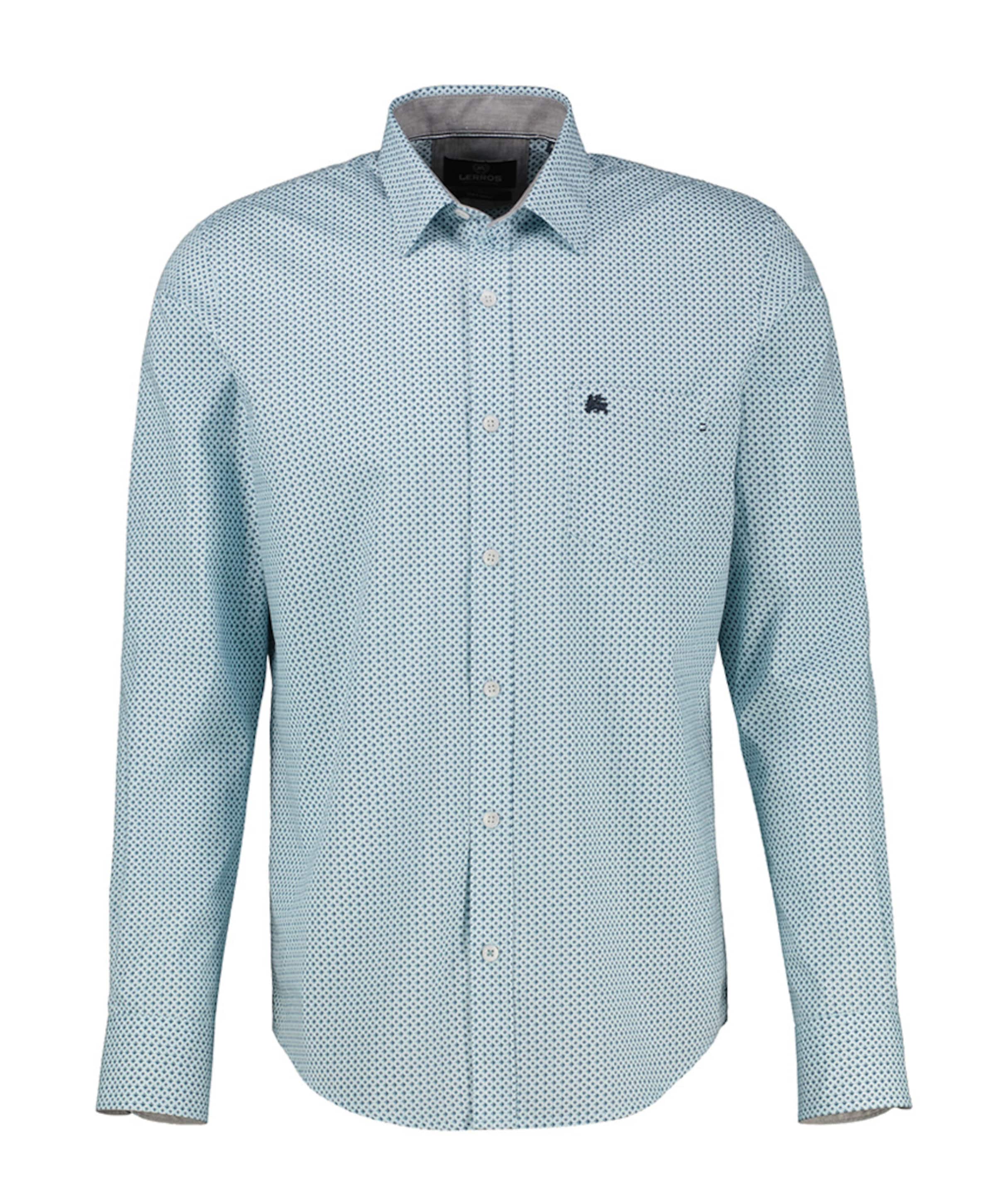 Lerros Heren overhemd lange mouw blauw