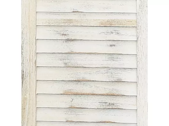 Cloison de séparation 5 panneaux Blanc antique 178,5x166cm Bois