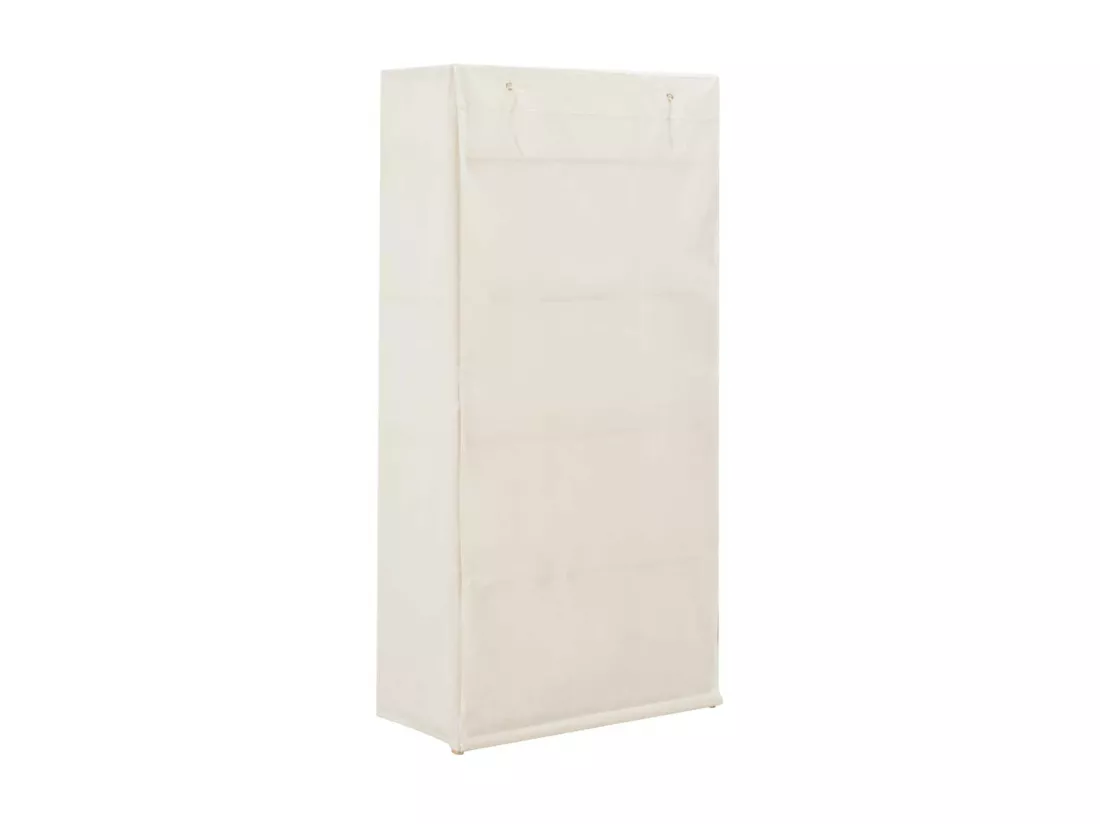 Garde-robe Blanc 79 x 40x170 Tissu