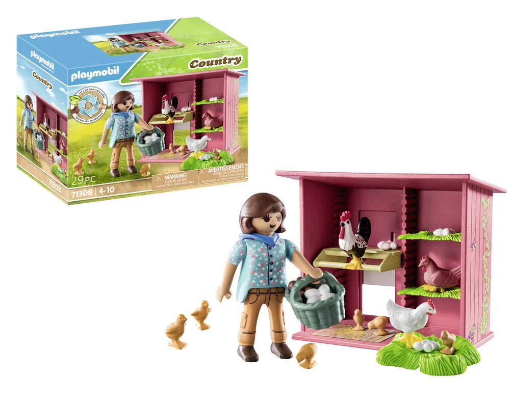 AGRICULTRICE ET POULAILLER -71308