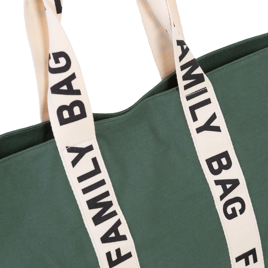 CHILDHOME Wickelrucksack Family Bag Signatur Canvas Grün