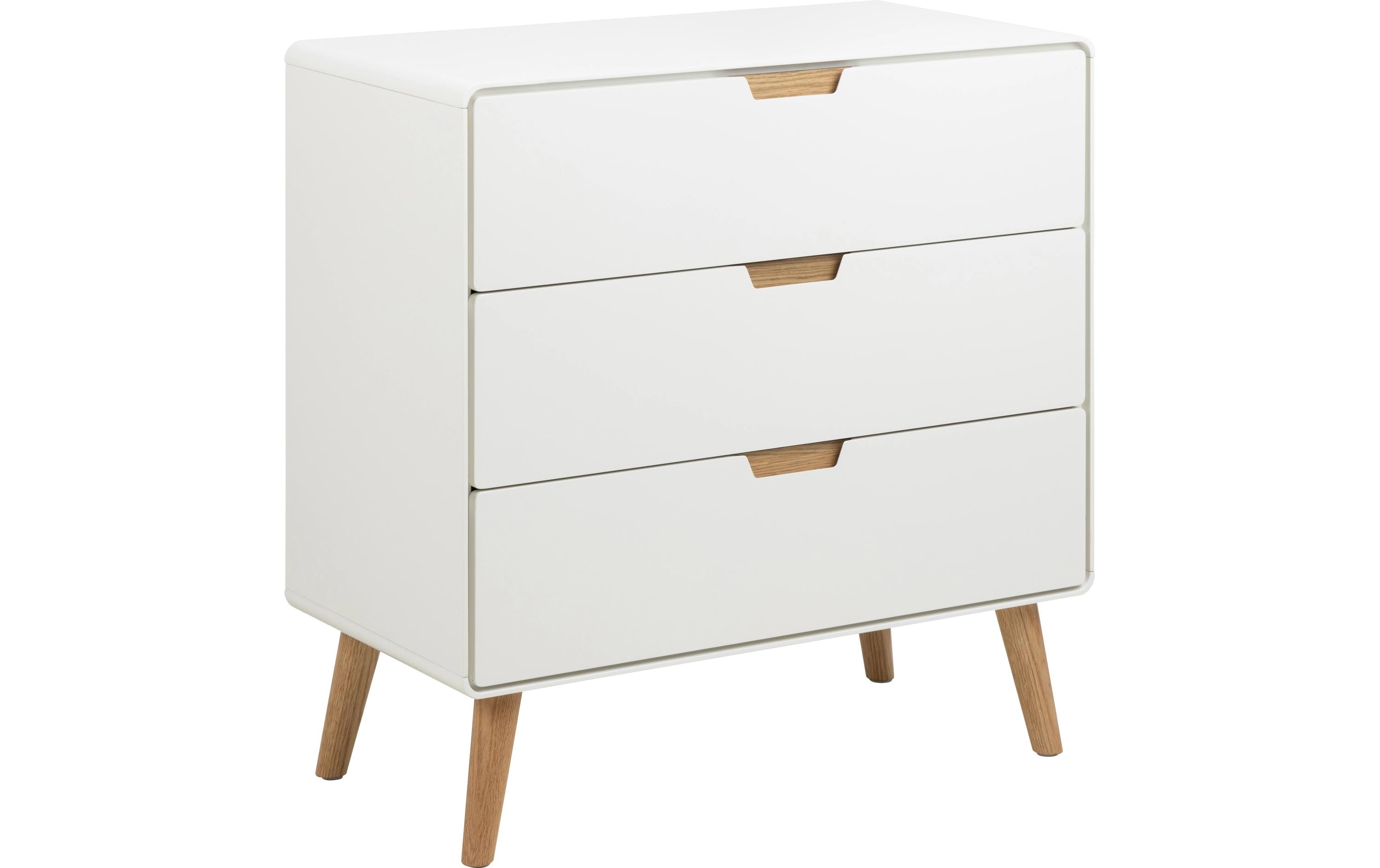 Kommode Lowell 80 x 80 cm, Weiss<br>Geräumige Kommode mit viel Stauraum
