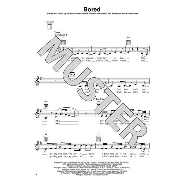 Hal Leonard Billie Eilish For Ukulele