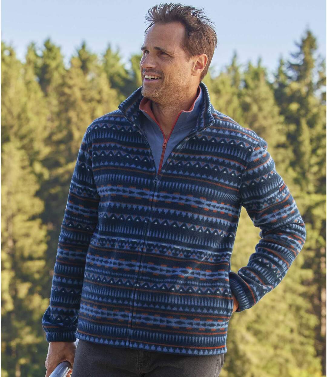 Veste Polaire à Imprimé Jacquard