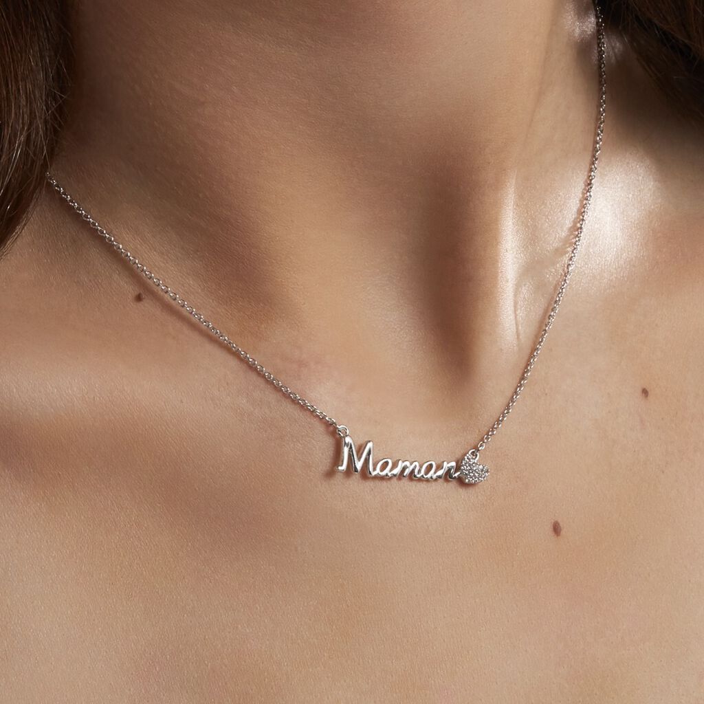 Collier Rera Argent Blanc Oxyde De Zirconium