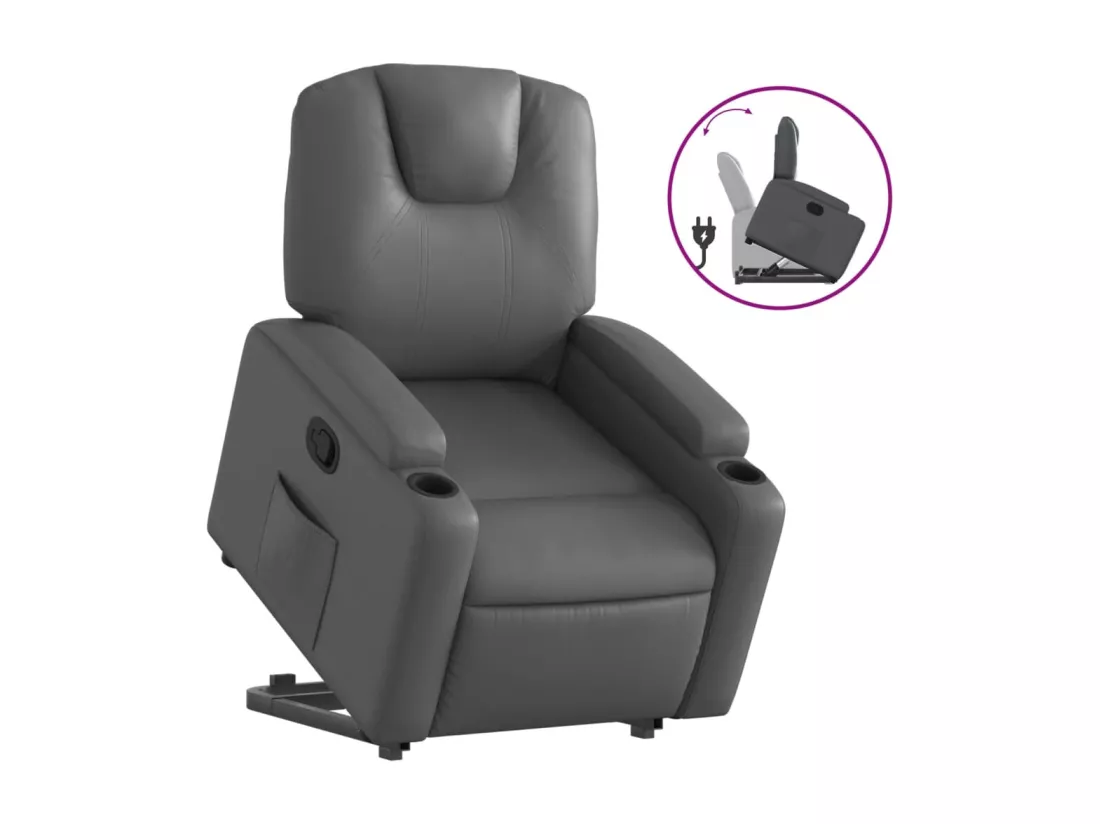 Fauteuil inclinable Gris Similicuir