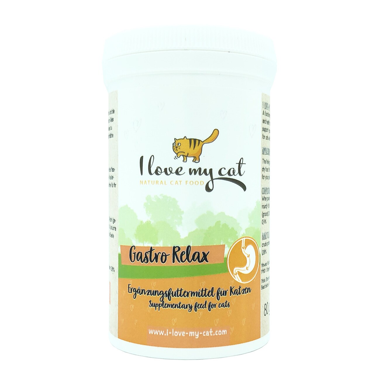 I love my cat Futterset für Katzen mit Durchfall - Nassfutter + Gastro Relax Pulver + Jutebeutel