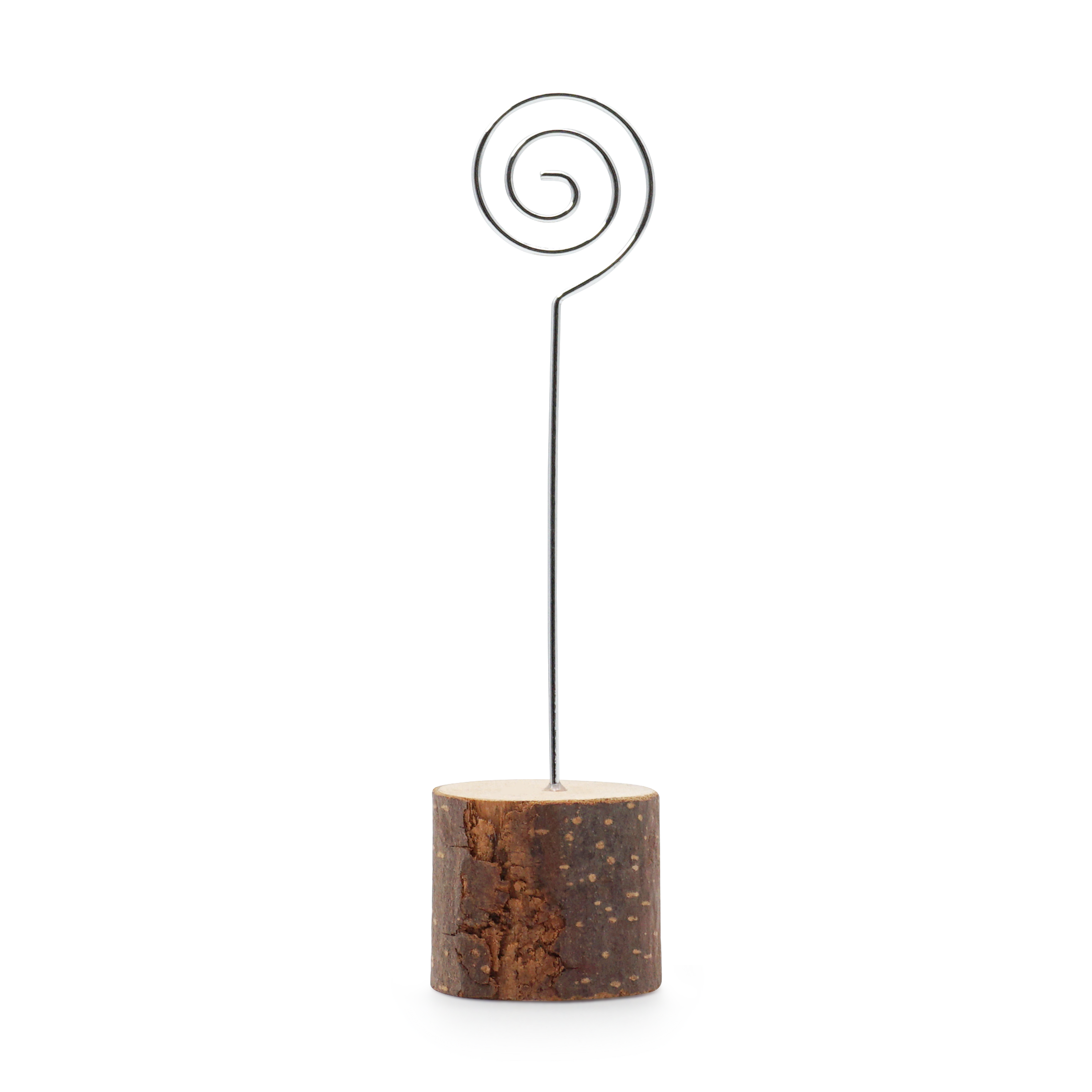 Holz Fotohalter Deko Postkarten Clip mit Spiral Klammer - Braun