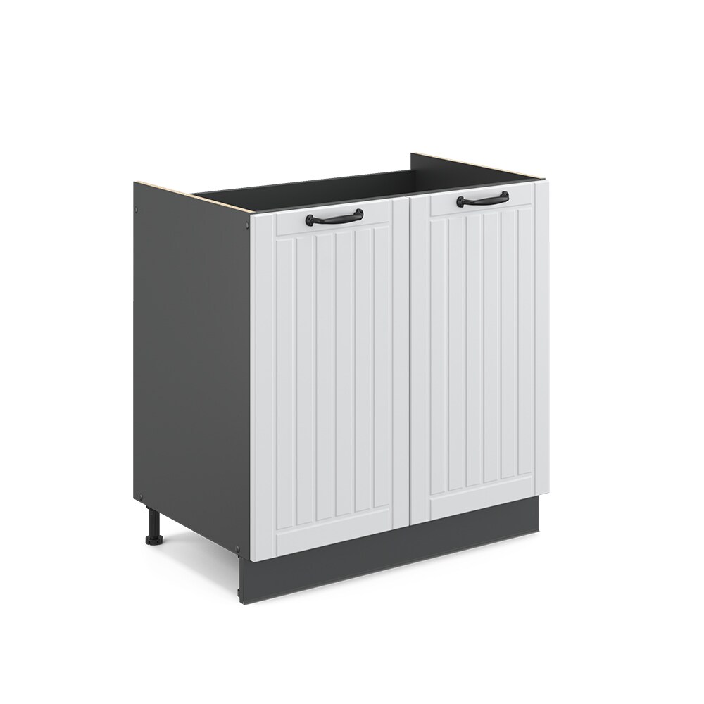 Vicco Spülenunterschrank 80 cm FAME Line Küchenschrank Küchenzeile Landhaus Weiß Anthrazit