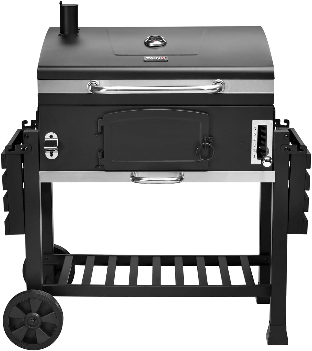 TAINO HERO XXL Smoker Holzkohle-Grill BBQ Grillwagen Standgrill