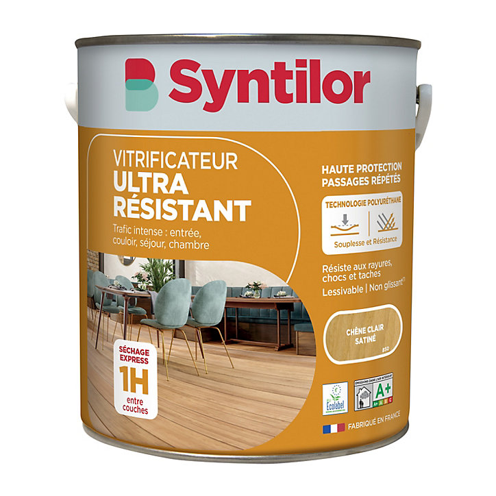 Vitrificateur ultra résistant Syntilor chêne clair satiné 5L