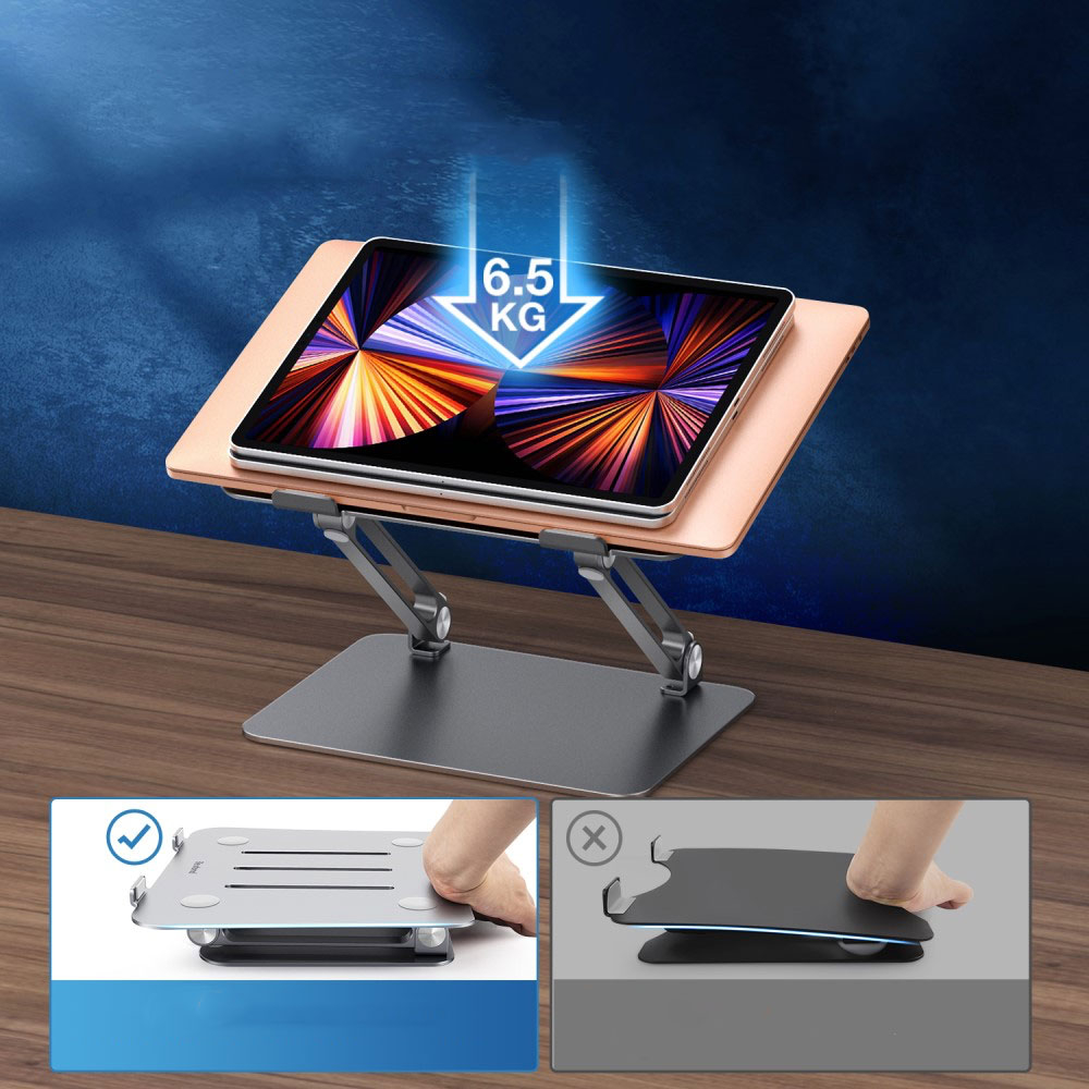 Passiv Kühlender MacBook / Laptop Alu Ständer Halterung Höhenverstellbar (10